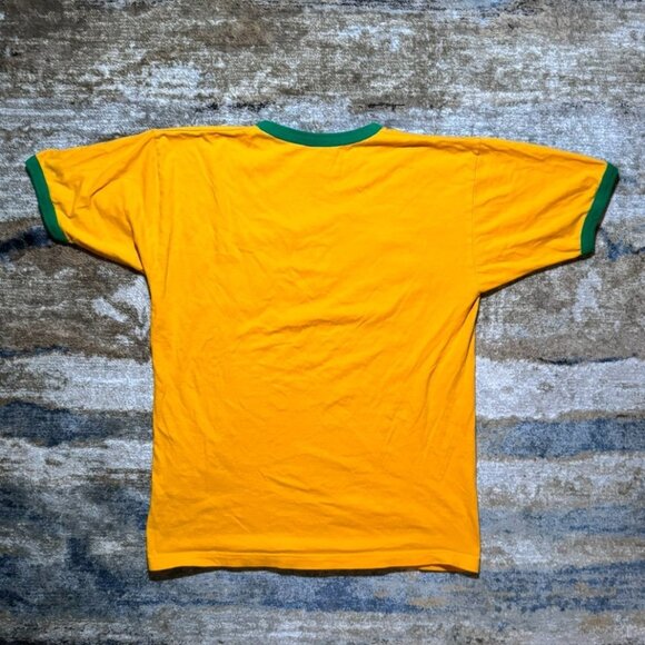 Las Vegas Ringer T-Shirt Yellow Green Trim Size Men’s Large - Picture 2 of 2